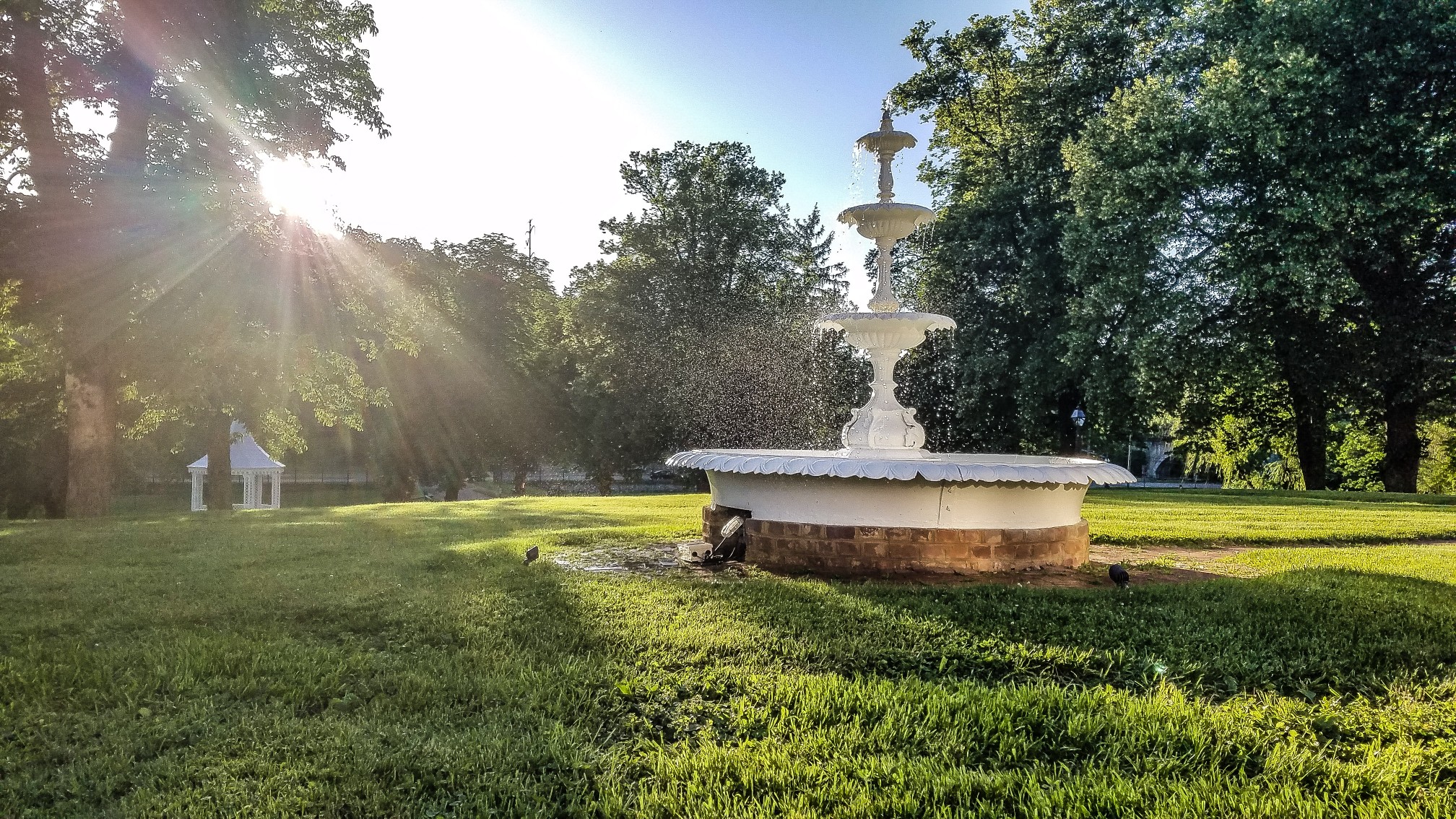 Image of the Garden and Fountain at Blackburn Inn in Staunton, Virginia. The Blackburn Inn & Conference Center, a member of Historic Hotels since 2018, dates to 1828. It is located in Staunton, Virginia.